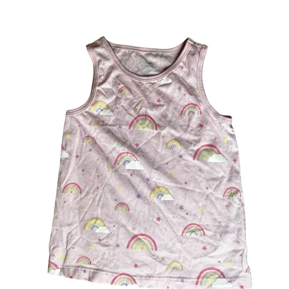 Garanimals Pink Tank Top with Rainbow and Cloud Design